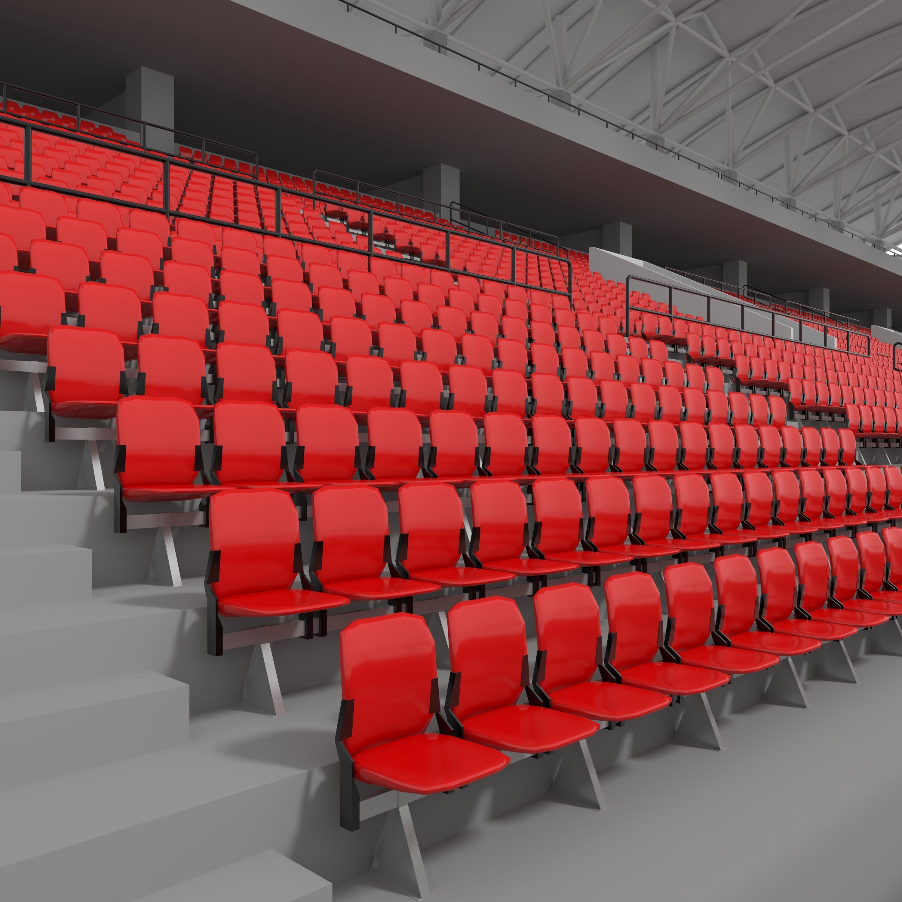 Stadium Tribune 12 3D model_2