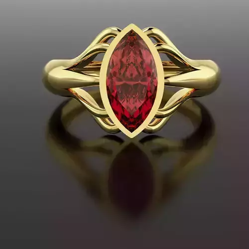 Birthstone rings 3D print model