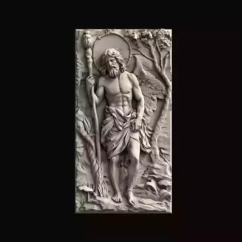 Bare Chested Jesus Relief