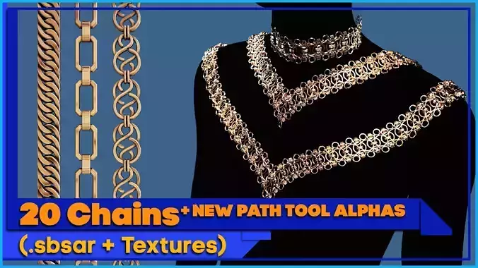20 Chains  4k textures - SBSAR