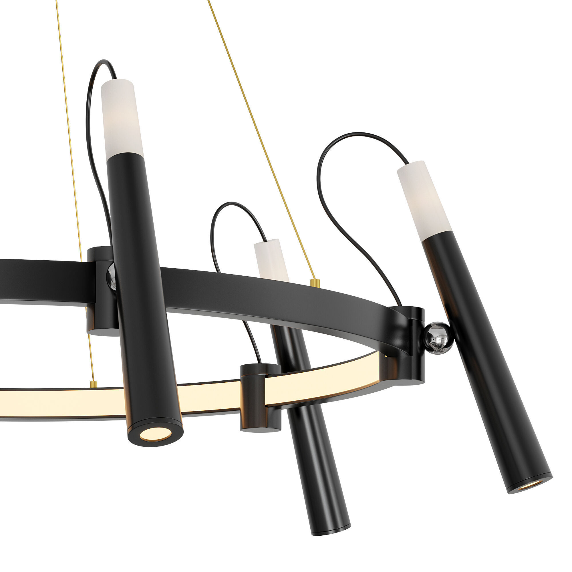 BECKY LED 6 Chandelier by Lampatron Low-poly 3D model_4