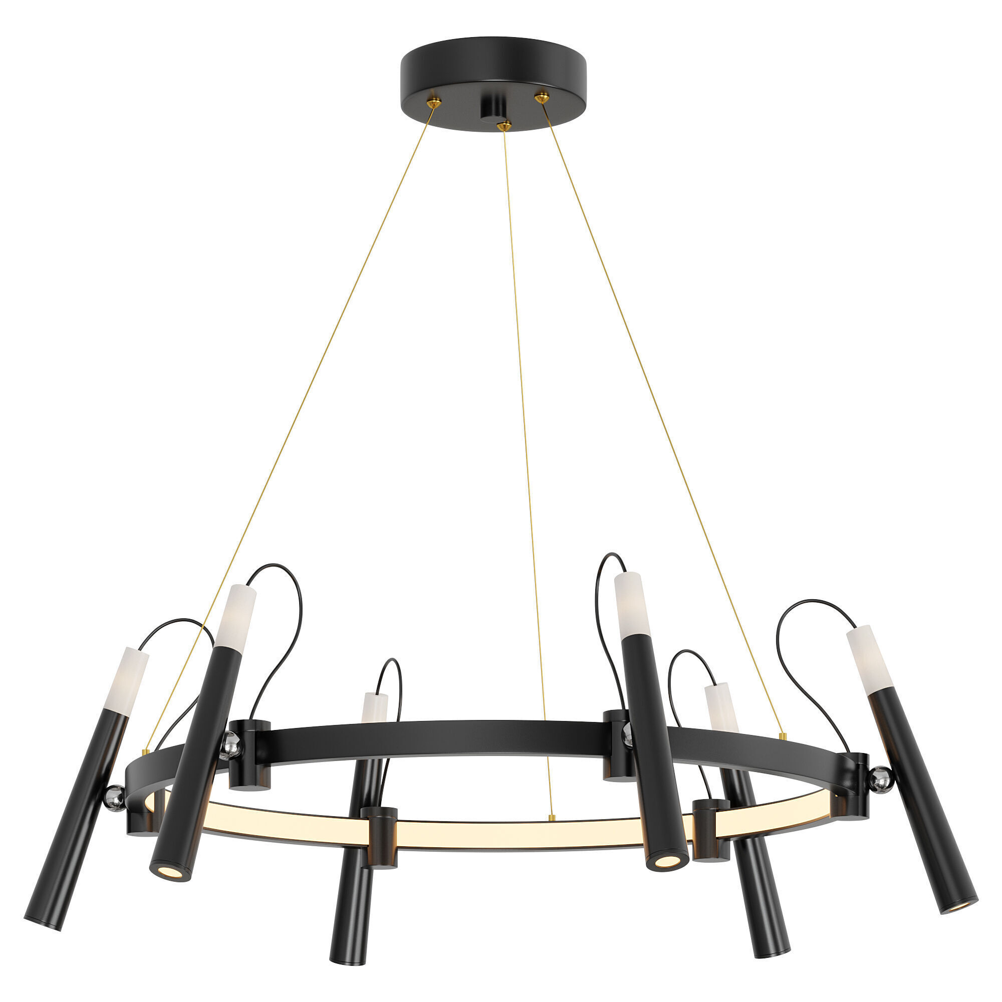 BECKY LED 6 Chandelier by Lampatron Low-poly 3D model_2