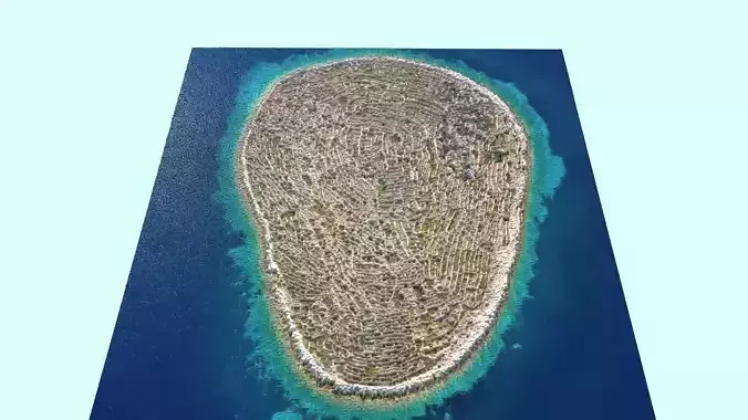 Fingerprint Shaped Island