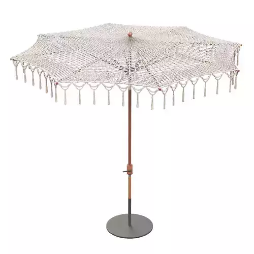 crochet pattern macrame beach umbrella 3D model