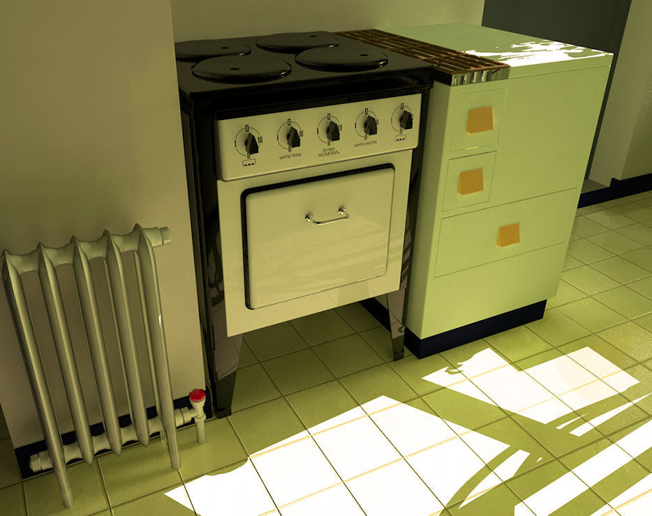 Frankfurt Kitchen Free 3D model_1