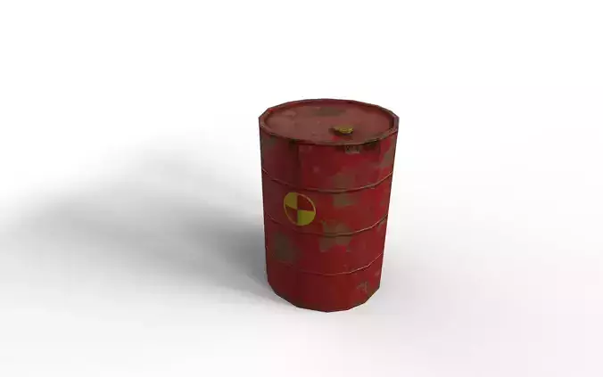 Red Postapocalyptic barrel