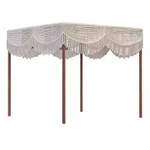 handmade boho style macrame umbrella