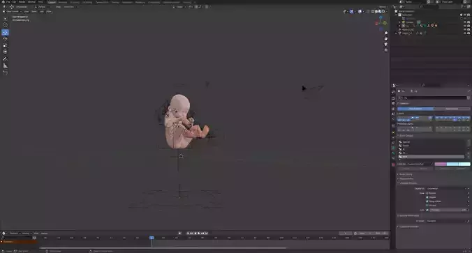 Fetus Rigged For Blender
