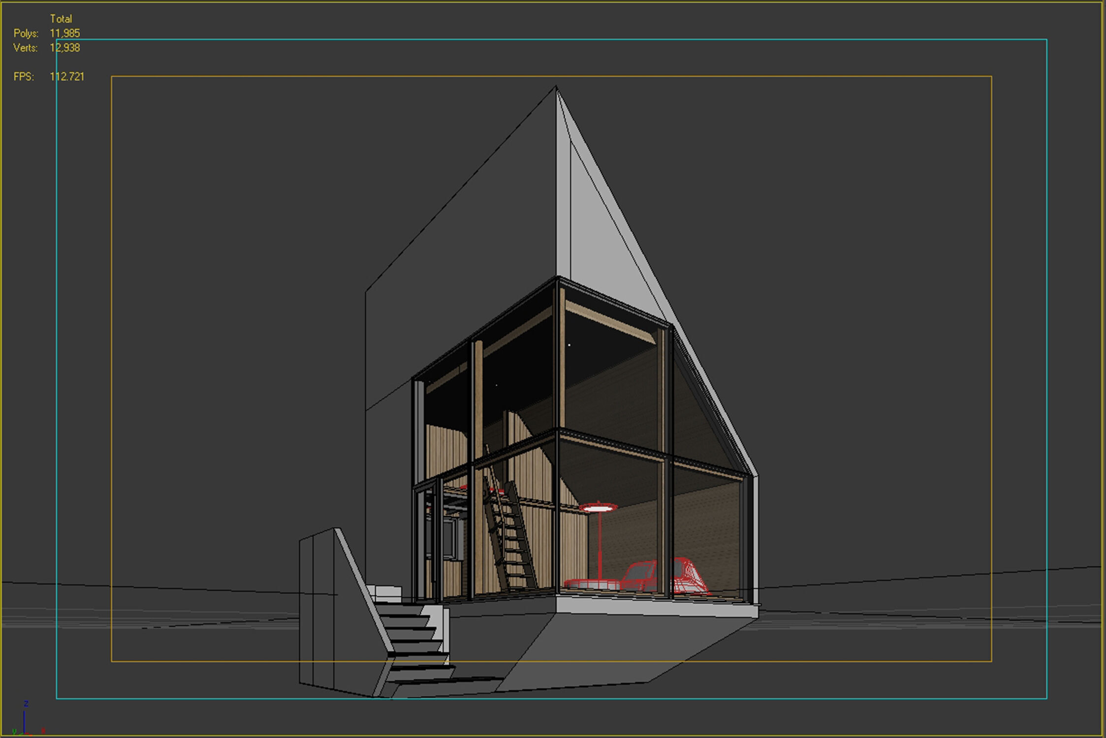APF25 Modern Triangle Prefab Tiny House 3D Model 3D model_3