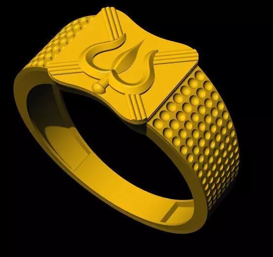 trishul ring 3dm file 3D print model_0