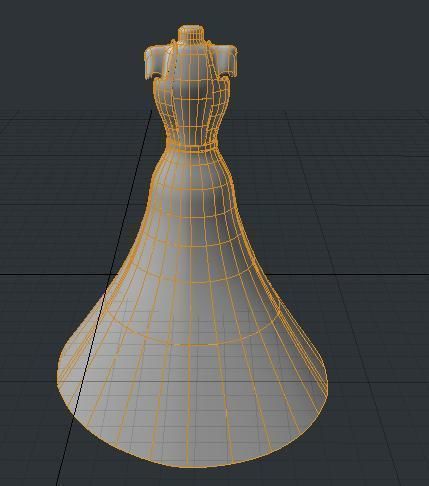 Belted Dress 3d model 3D model_3