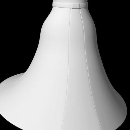 Belted Dress 3d model 3D model_1