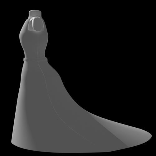 Belted Dress 3d model 3D model_8