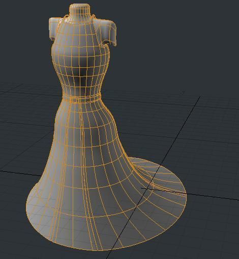 Belted Dress 3d model 3D model_4