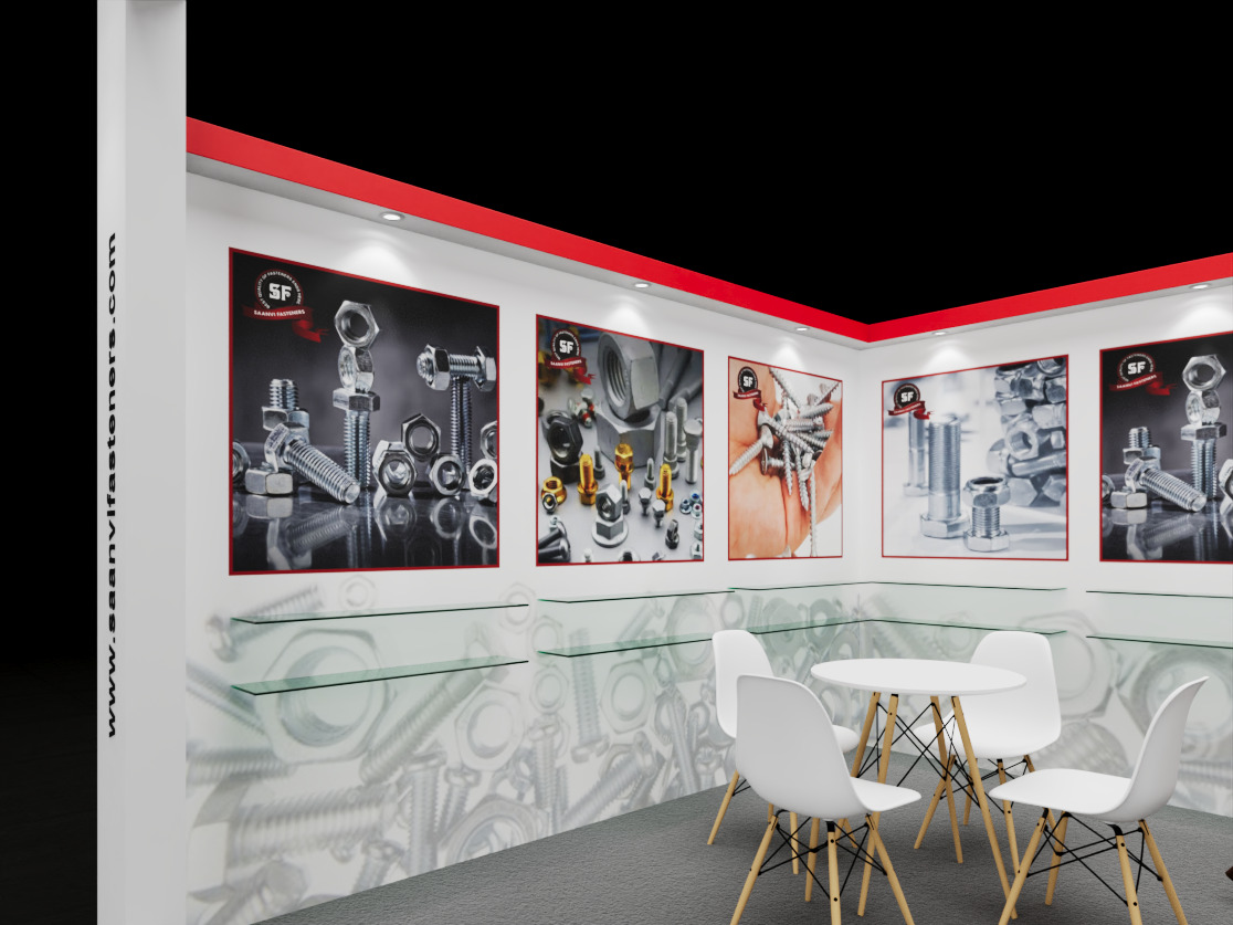 Exhibition Stand 5x4 2Sides D4V1 3D model 3D model_3