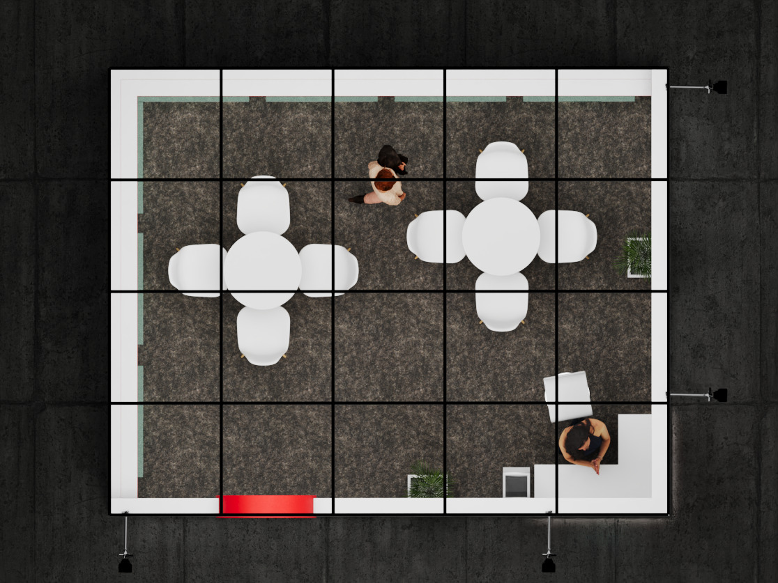 Exhibition Stand 5x4 2Sides D4V1 3D model 3D model_6