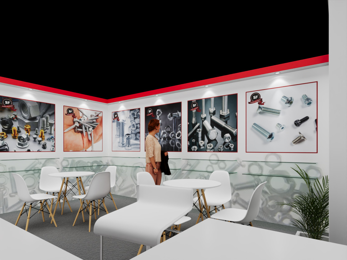 Exhibition Stand 5x4 2Sides D4V1 3D model 3D model_4