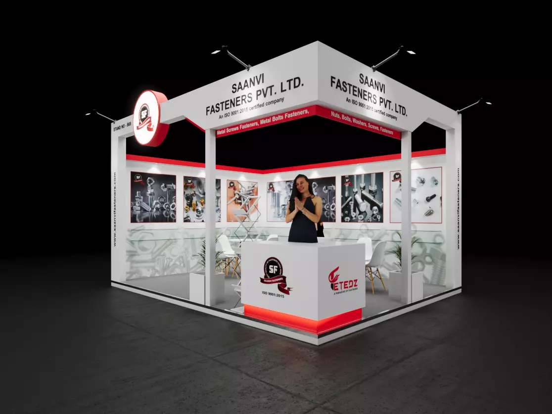 Exhibition Stand 5x4 2Sides D4V1 3D model 3D model_0