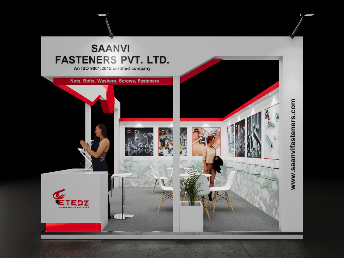 Exhibition Stand 5x4 2Sides D4V1 3D model 3D model_1