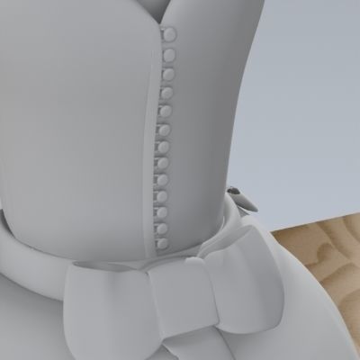 Wedding Dress 3d model 3D model_4