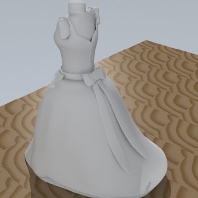 Wedding Dress 3d model 3D model_5