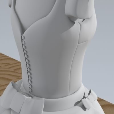 Wedding Dress 3d model 3D model_6