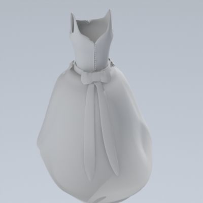Wedding Dress 3d model 3D model_10