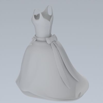 Wedding Dress 3d model 3D model_8