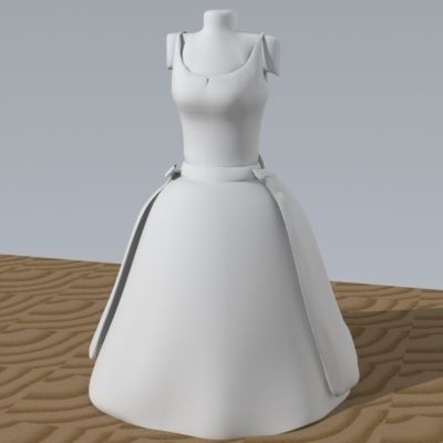Wedding Dress 3d model 3D model_12