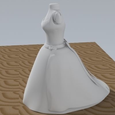 Wedding Dress 3d model 3D model_1