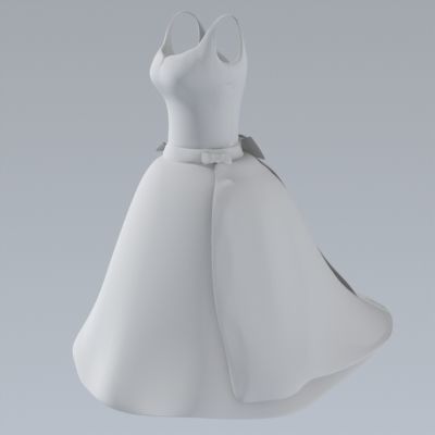 Wedding Dress 3d model 3D model_9