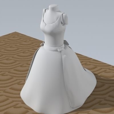 Wedding Dress 3d model 3D model