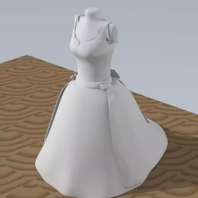 Wedding Dress 3d model 3D model_0