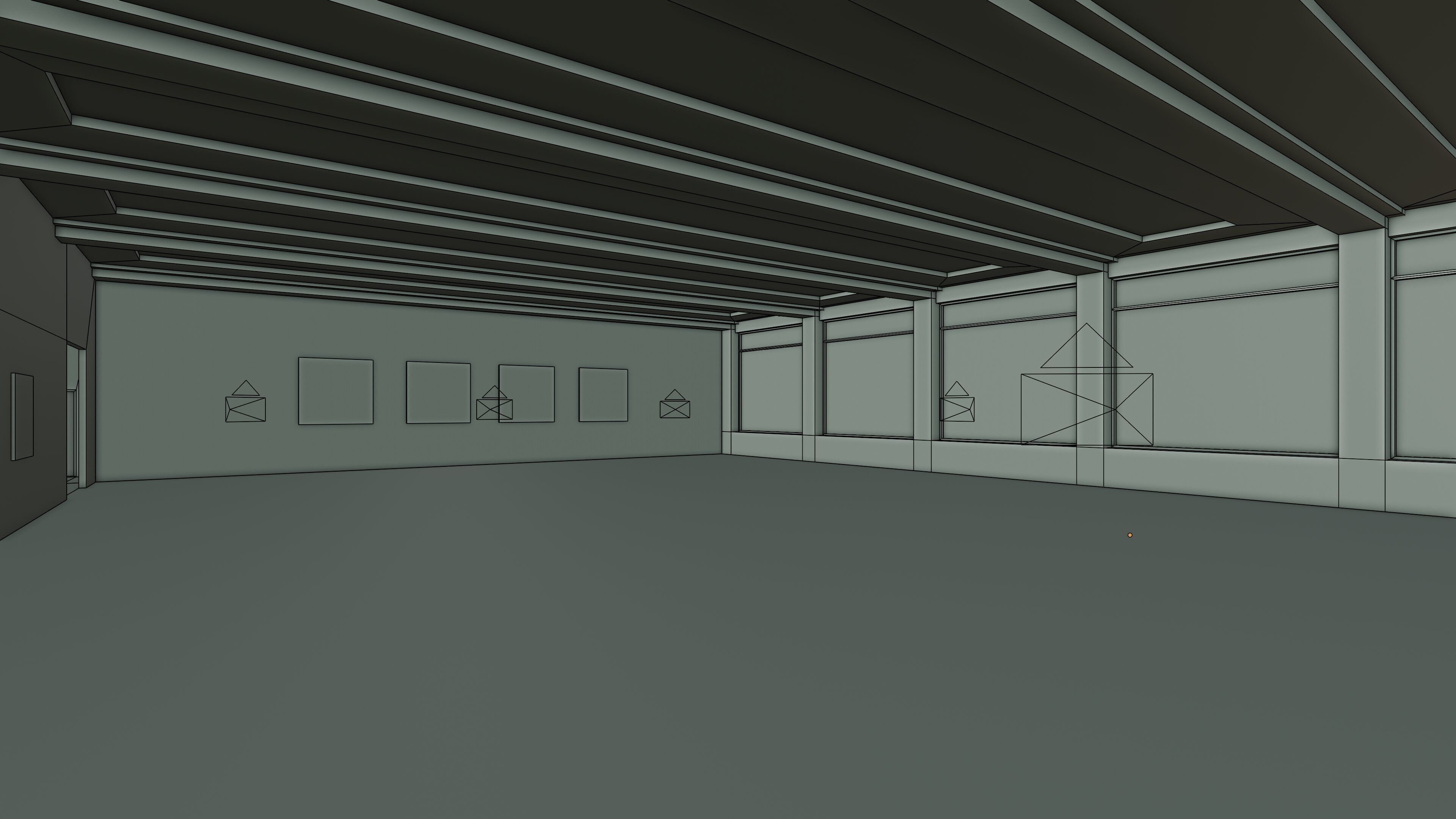 Art Museum Gallery Interior 48 Low-poly 3D model_15