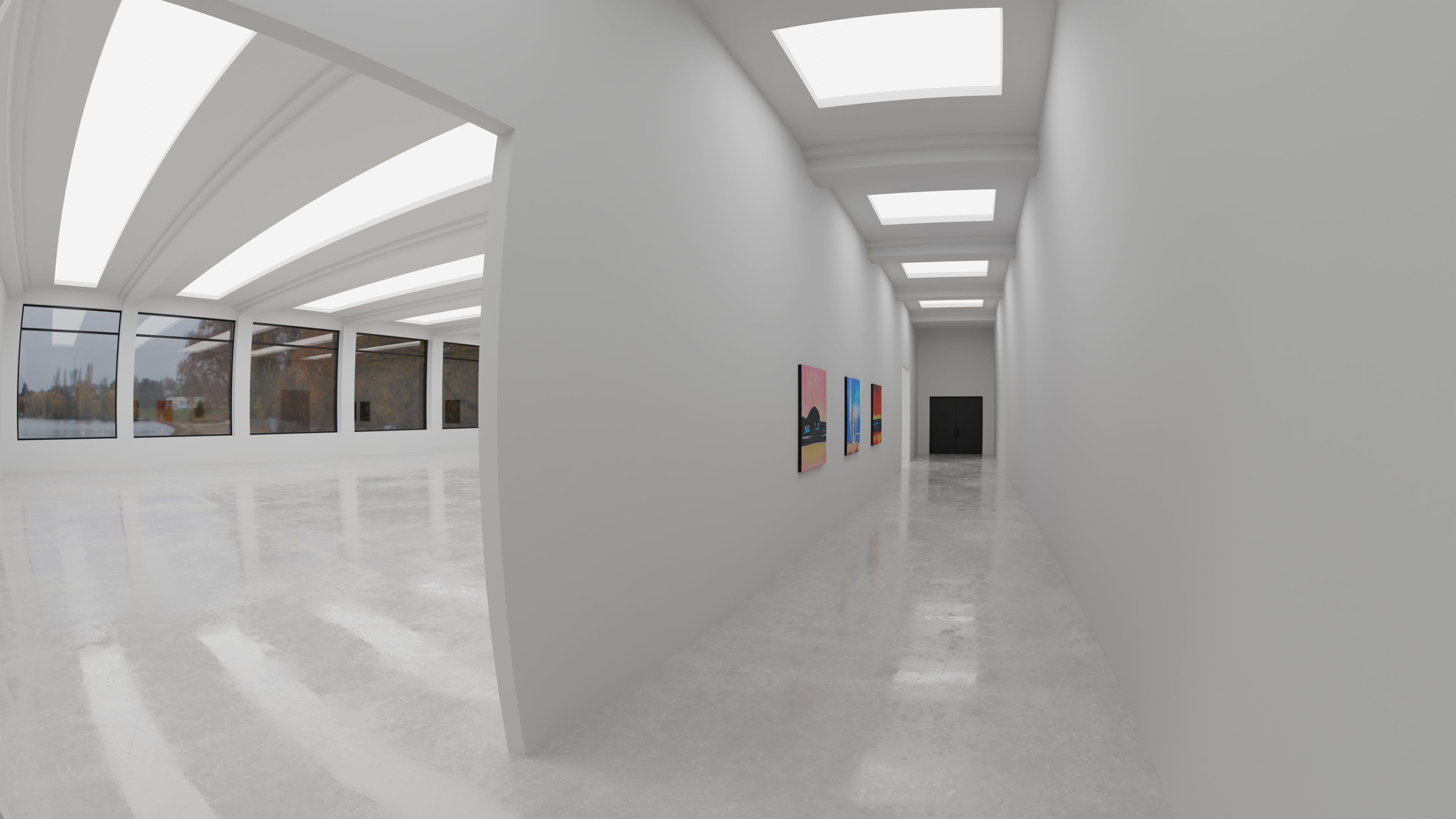 Art Museum Gallery Interior 48 Low-poly 3D model_8