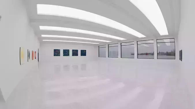Art Museum Gallery Interior 48 Low-poly 3D model