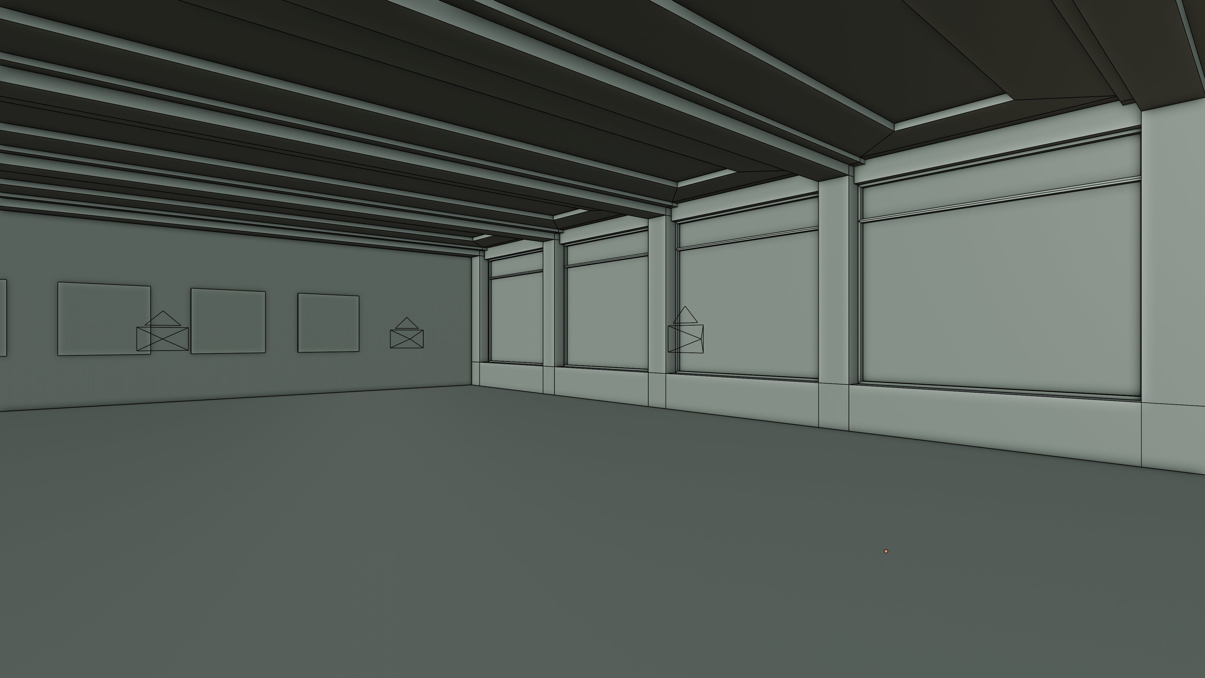 Art Museum Gallery Interior 48 Low-poly 3D model_18