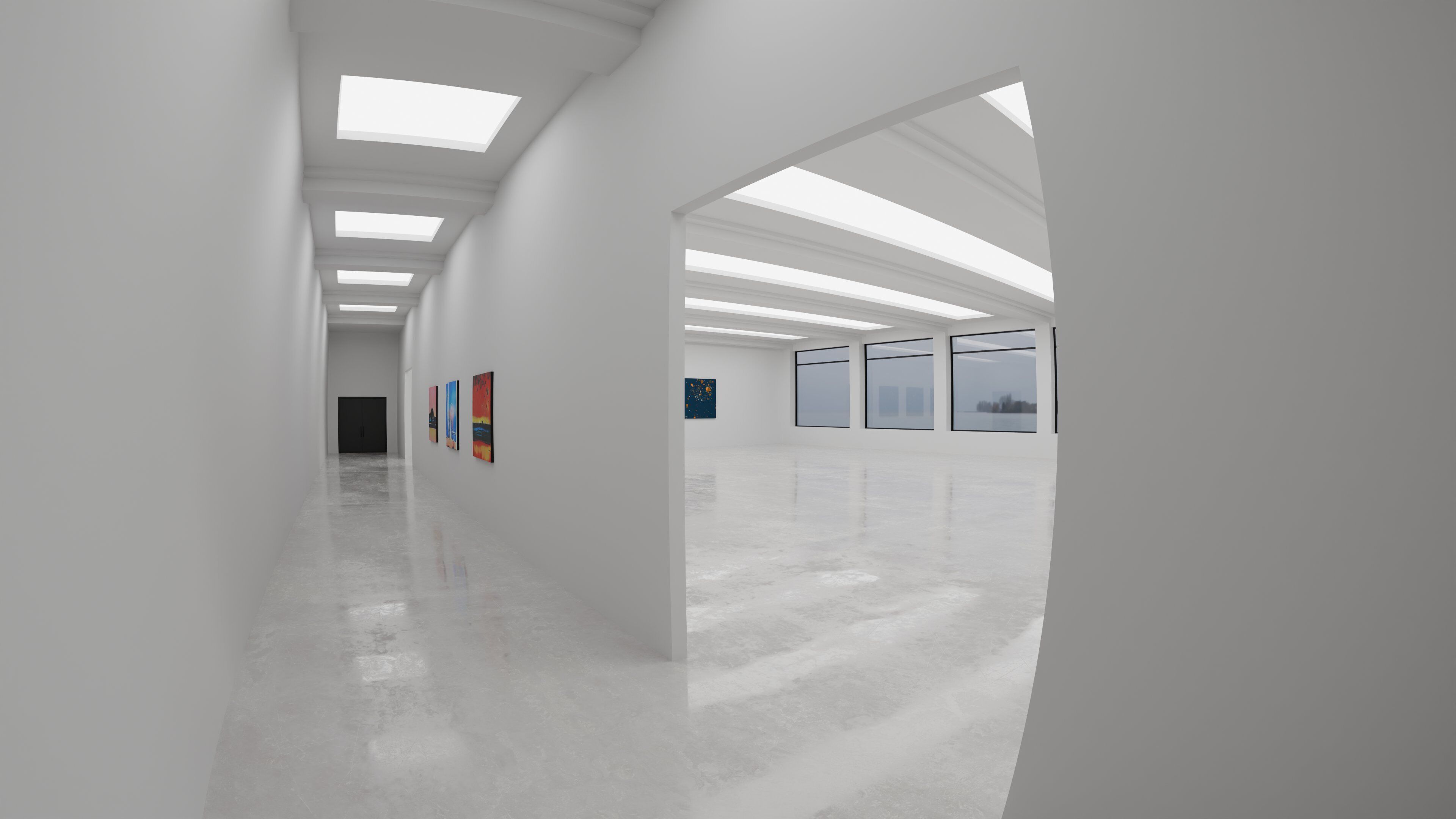 Art Museum Gallery Interior 48 Low-poly 3D model_9