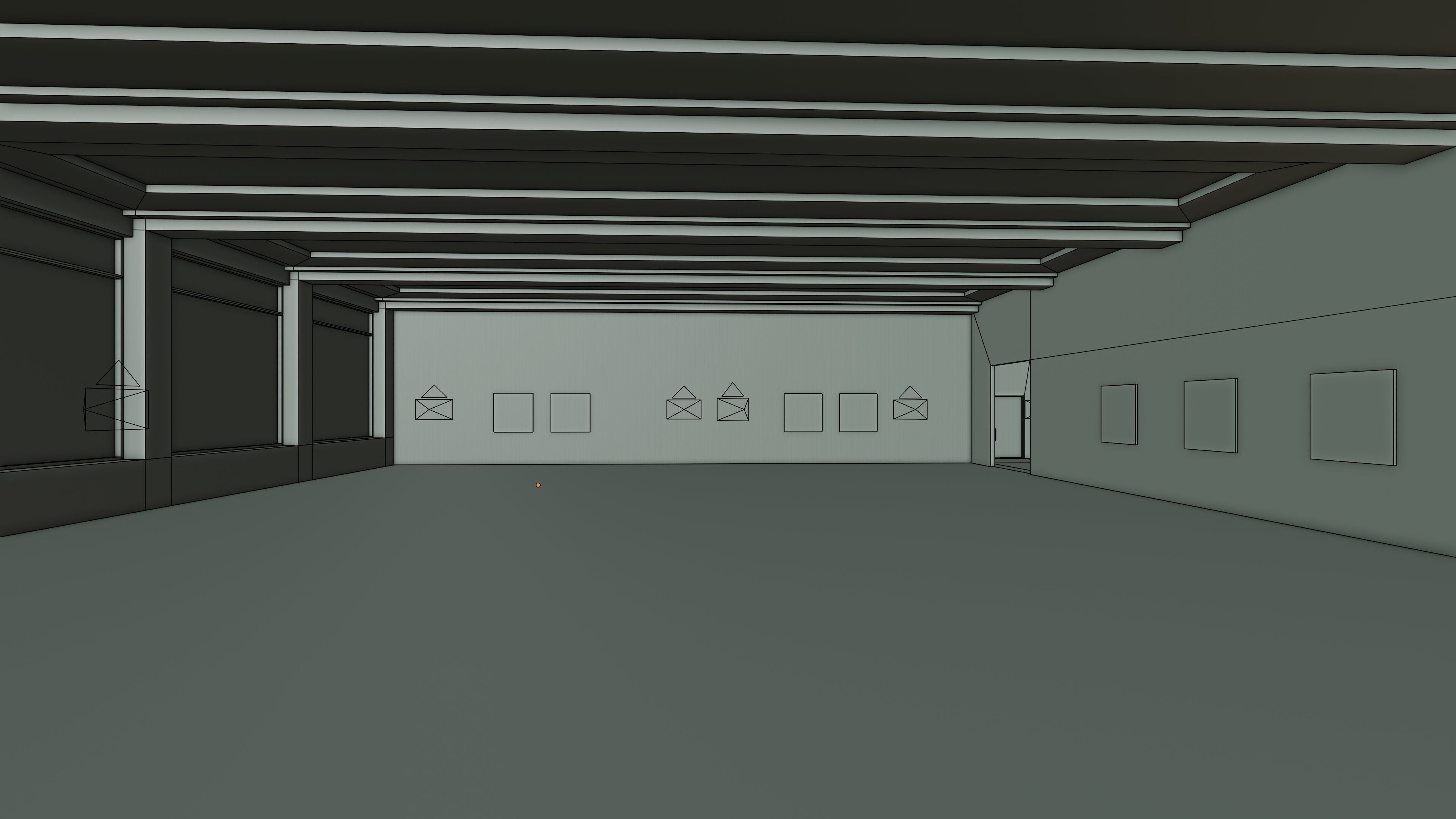 Art Museum Gallery Interior 48 Low-poly 3D model_11