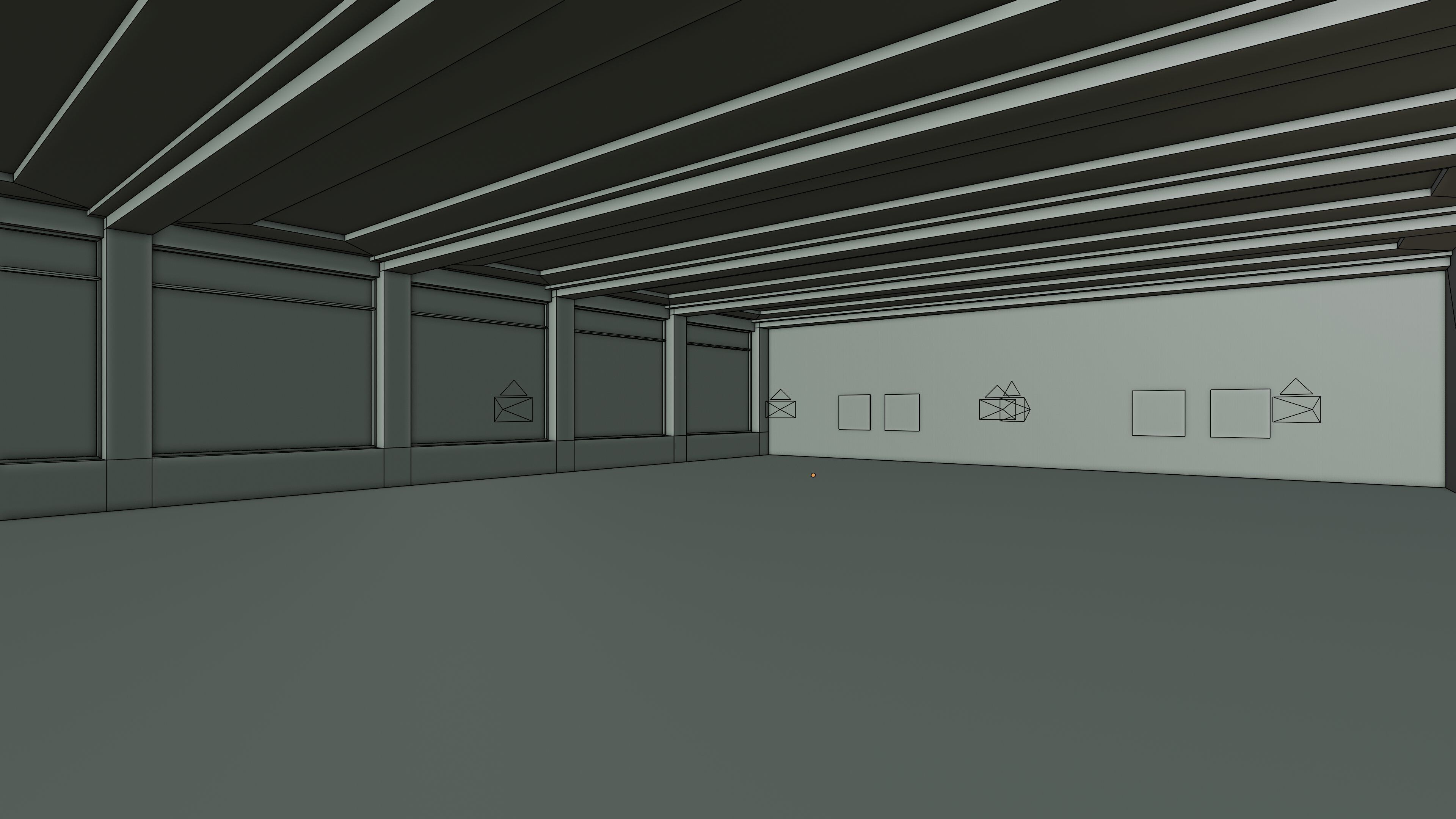 Art Museum Gallery Interior 48 Low-poly 3D model_12