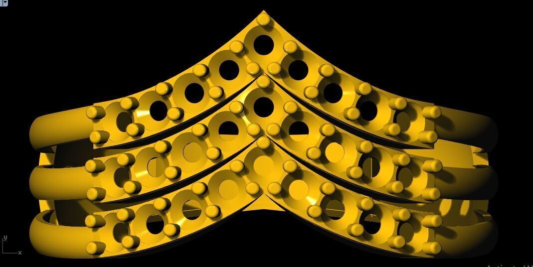 chevron ring 3dm file 3D print model_1