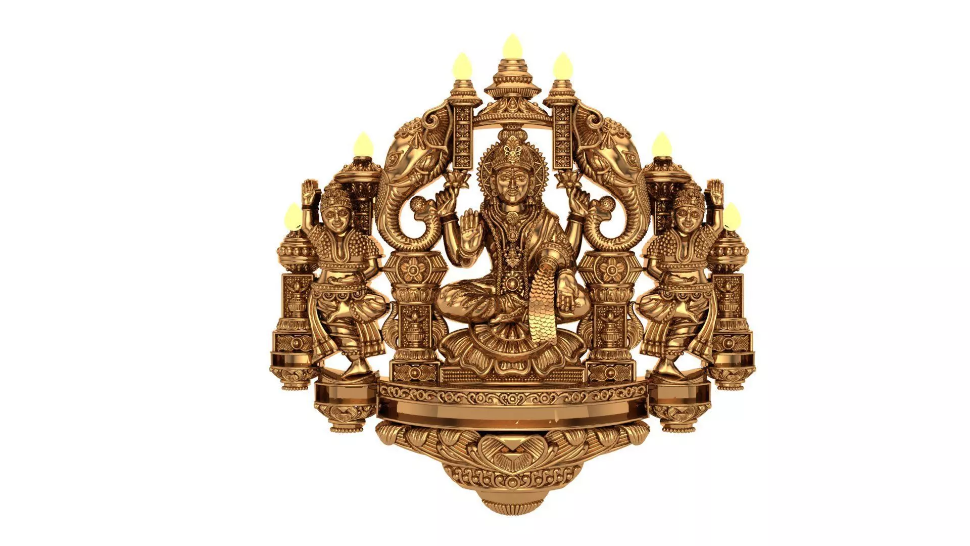 Lakshmi Pendant  3D print model_0