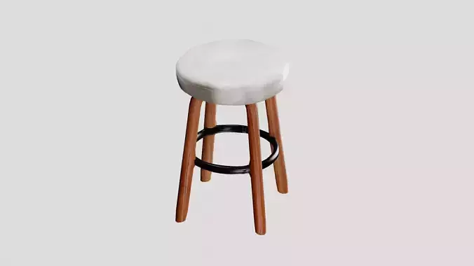 Barstool Low-poly 3D model