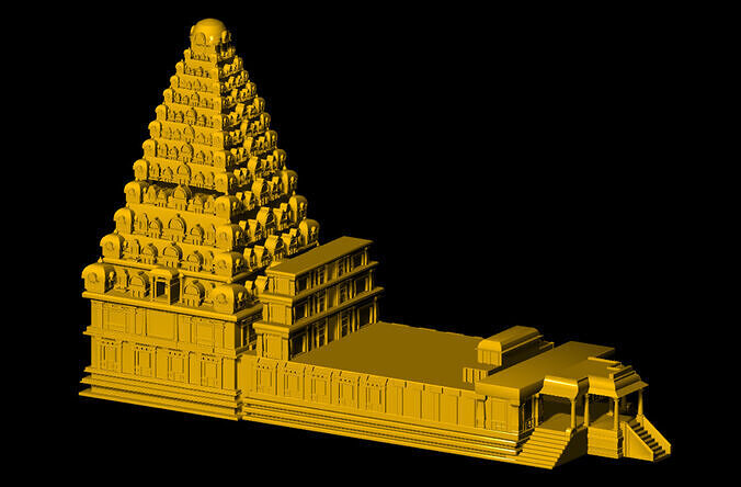 Temple 3D print model