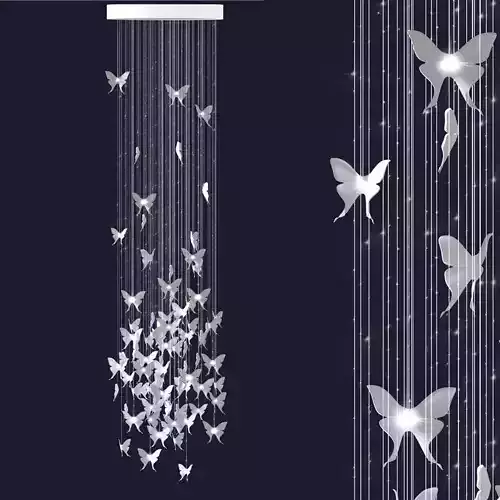 chandliers butterfly chandeliers for living room 3D model