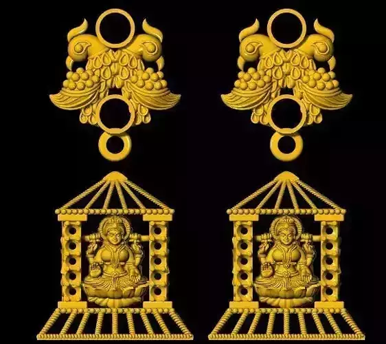 laxmi earrings 3dm file