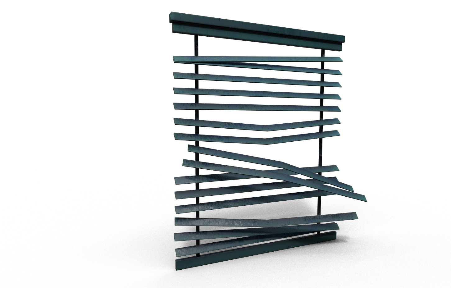 Old curtains Low-poly 3D model_2