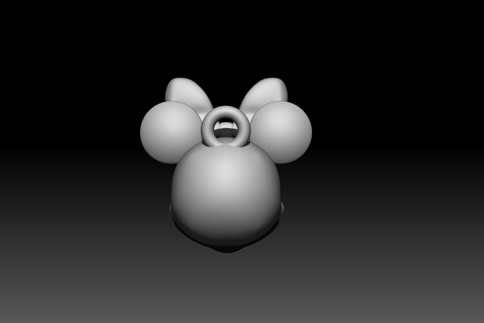 Mickey Mouse keychain 3D model STL FOR 3D PRINTING 3D print model_1