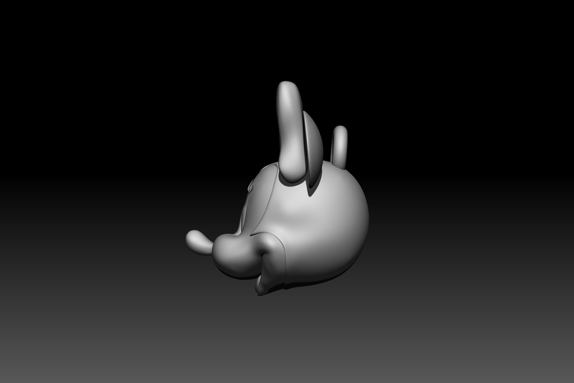 Mickey Mouse keychain 3D model STL FOR 3D PRINTING 3D print model_3