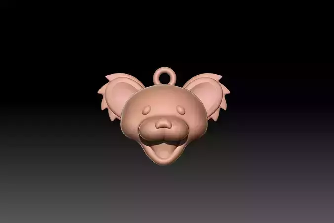 Cartoon beard keychain 3D model STL FOR D PRINTING